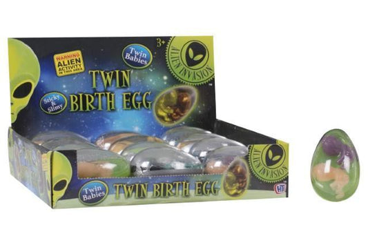 Kids TWIN Alien Invasion Birth Egg Putty Pod Sticky & Slimy