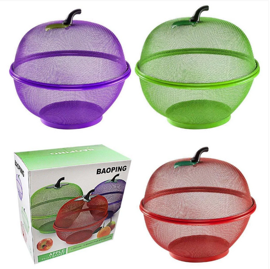 Kitchen Apple Fruit & Vegetable Bowl Basket 28.5cm Assorted Colours