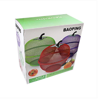 Kitchen Apple Fruit & Vegetable Bowl Basket 28.5cm Assorted Colours