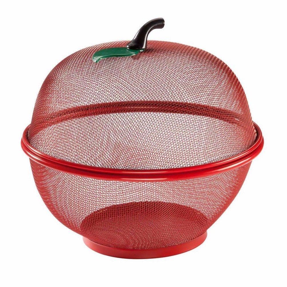 Kitchen Apple Fruit & Vegetable Bowl Basket 28.5cm Assorted Colours