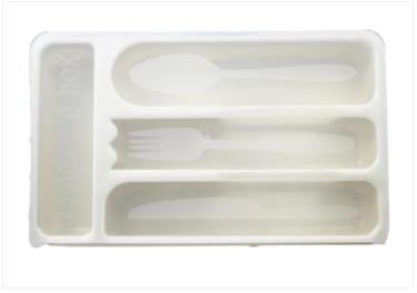 Kitchen Cutlery Storage Container Spoons Knives Forks With Plastic Lid 30cm x 18cm