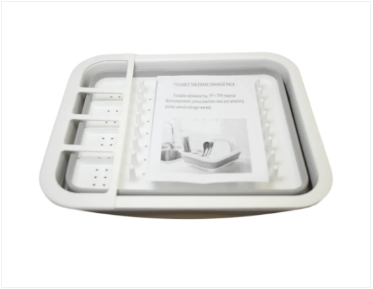 Kitchen Foldable Tableware Draining Rack Easy Storage Silicone Sink Drainer