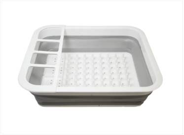 Kitchen Foldable Tableware Draining Rack Easy Storage Silicone Sink Drainer