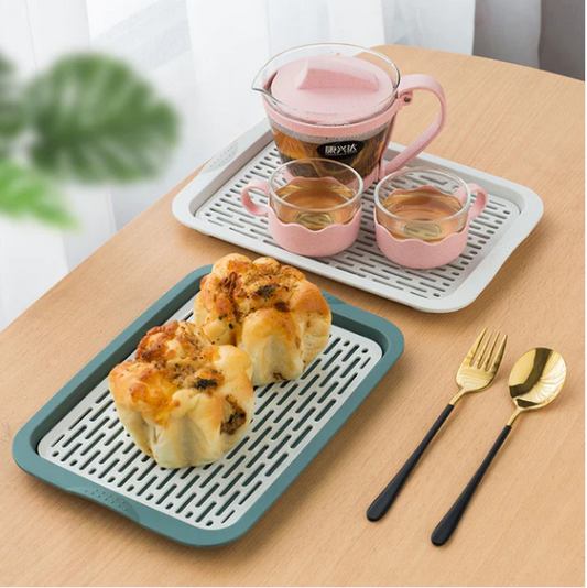 Kitchen Plastic Serving Drip Tray 28 x 20 x 2 cm Assorted Colours