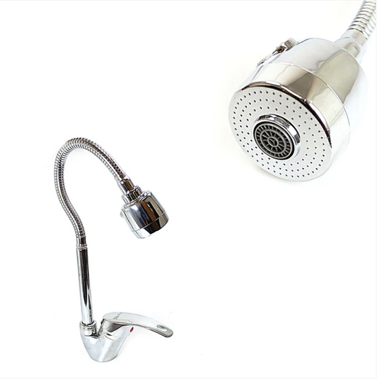 Kitchen Sink Flexible Sprayer Tap Water Spray Adapter Adjustable Pull Chrome