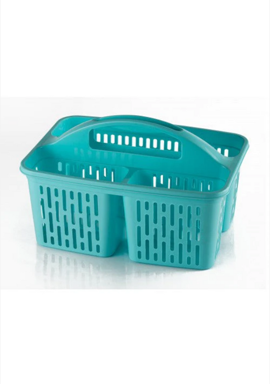 Kitchen Sink Storage Divided Organiser Basket With Handle Assorted Colours