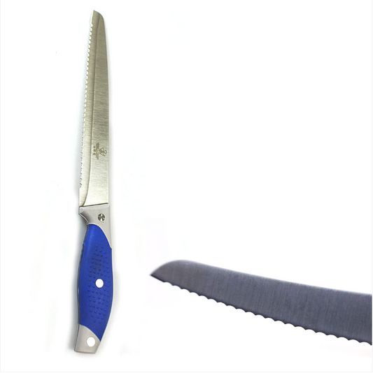 Kitchen Stainless Steel Serrated Bread Knife 33 cm