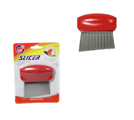 Kitchen Stainless Steel Slicer Wave Patterns Salad Cucumber Slicer 9cm