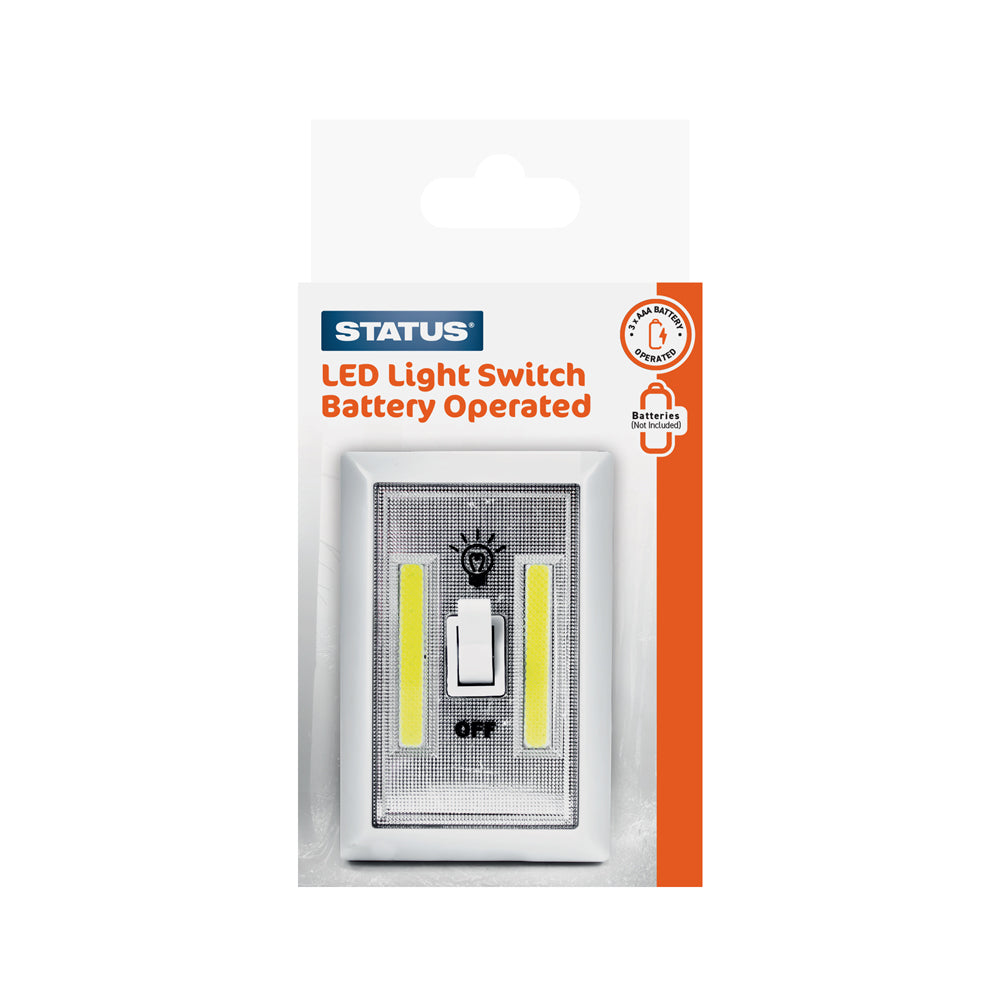 LED - Multi purpose Light switch - White - 1 pk - in a Colour Box