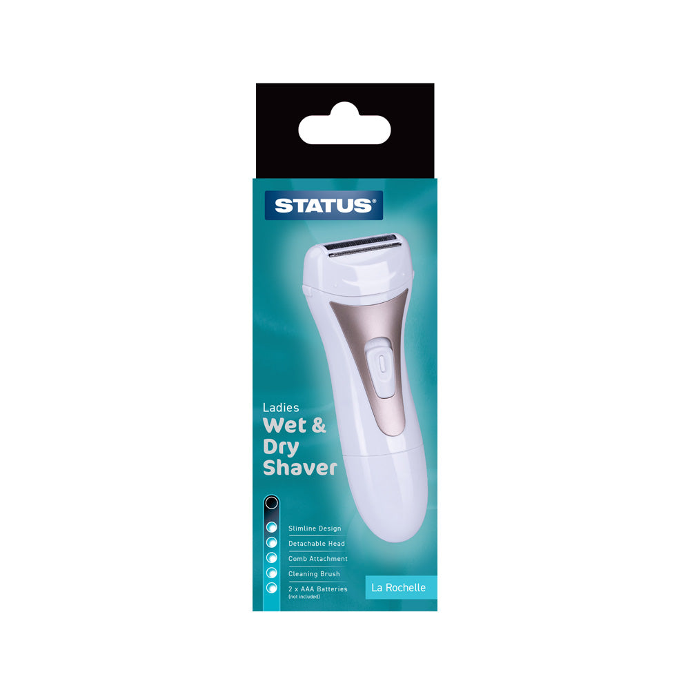 La Rochelle - White - 2x AAA Battery Operated (Not Included) Hair Shaver - 1 pk - in Glossy Retail Box