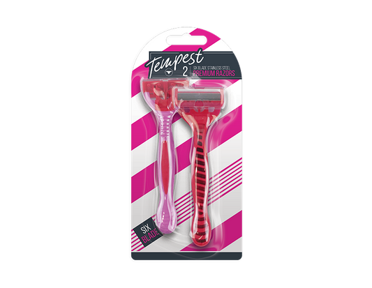 Ladies Disposable Six Blade Razors - 2 Pack