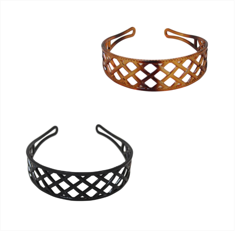Ladies Girls Wide Hair Band Black/Brown Stylish Hair Pull Back 3cm Wide