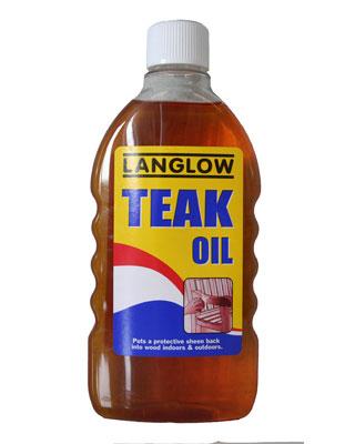 Langlow Teak Oil Water Repellent Replaces Natural Restores Highlight 500ml