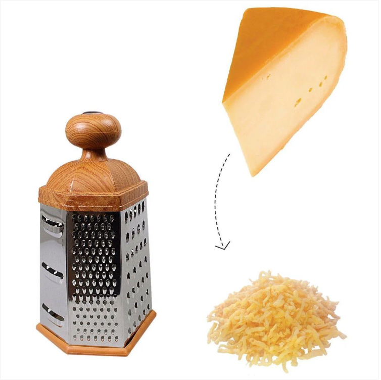 Large 6 Sided Professional Grater Shredder For Cheese Garlic Ginger Potatoes Kitchen