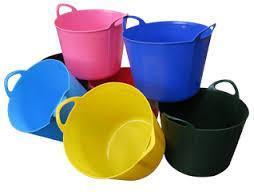 Large Flexi Tub DIY Storage Bucket 42L Assorted Colours