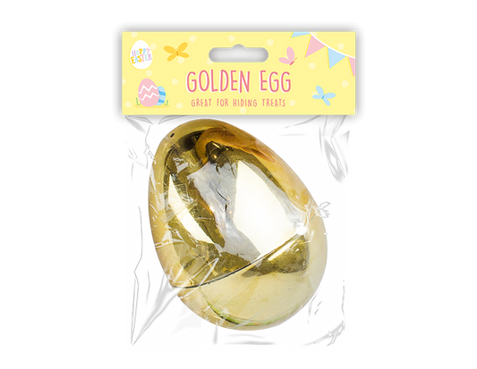 Large Golden Refillable Easter Egg