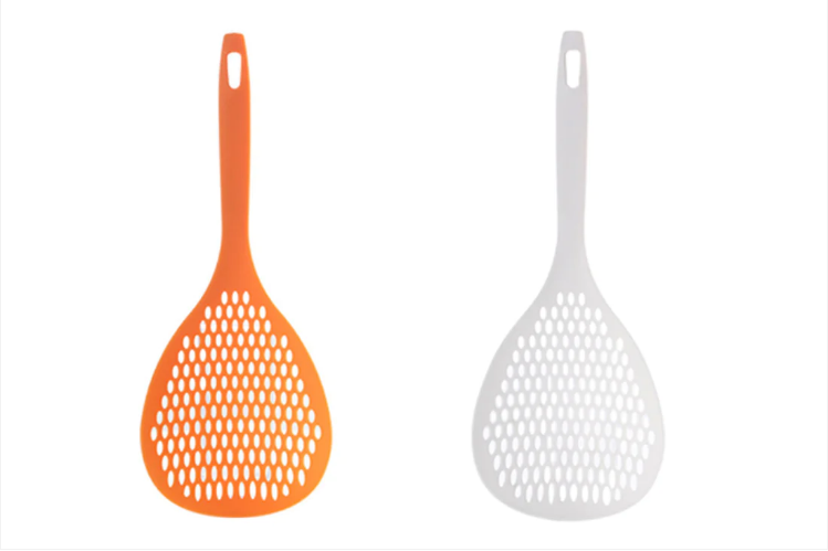 Large Plastic Colander Sieve Spoon 35 x 14 cm Assorted Colours