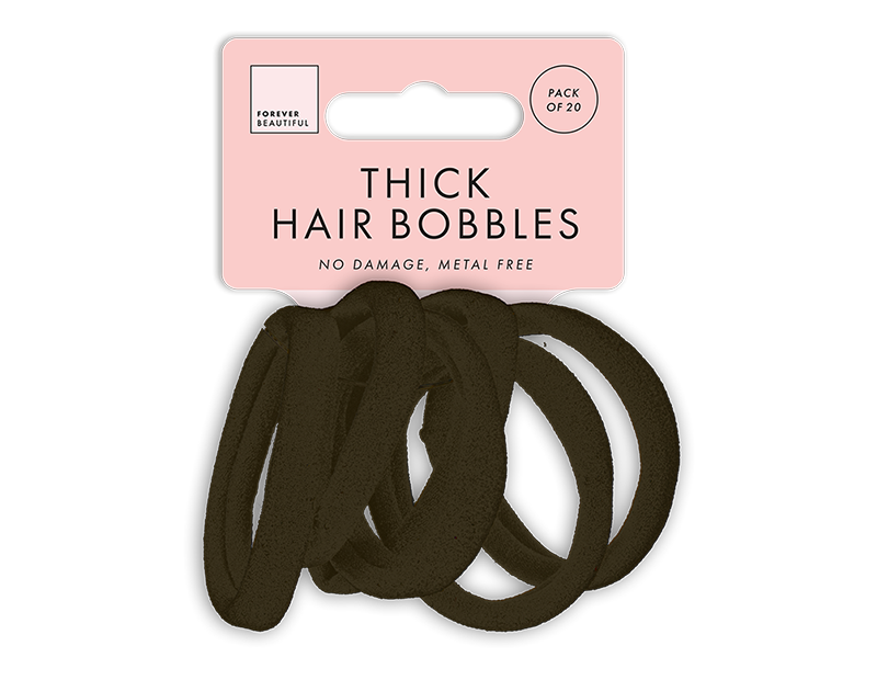 Large Thick Rolled Hair Bobbles 20pk