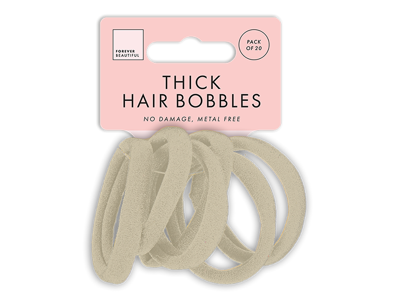 Large Thick Rolled Hair Bobbles 20pk