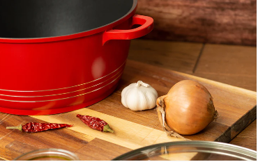 Laria Non Stick Die Cast Stockpot Pan Set 3pcs Red