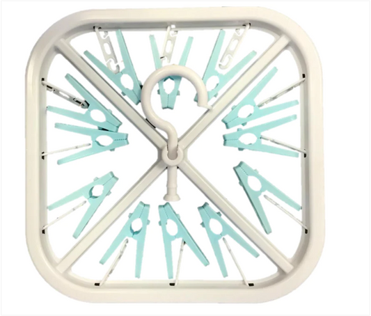 Laundry Peg Hanger Square 21 cm Assorted Colours