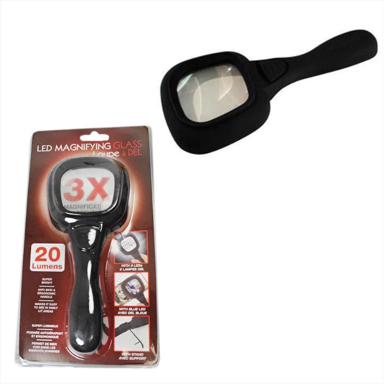 Led Magnifying Glass 20 Lumens 3 x Magnification Glass