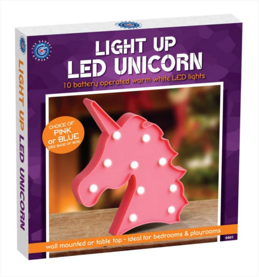 Light Up LED Unicorn Battery Operated Assorted Colours