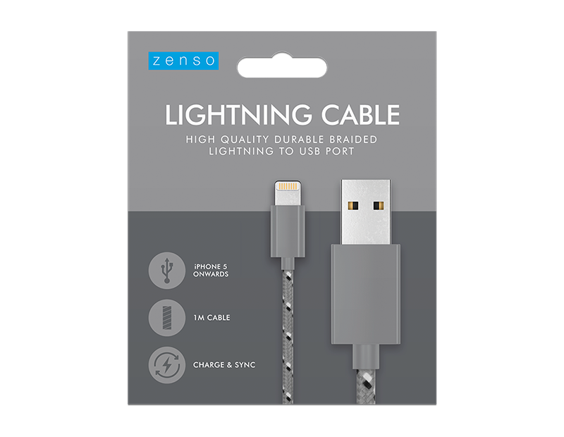 Lightning to USB Braided Cable 1M