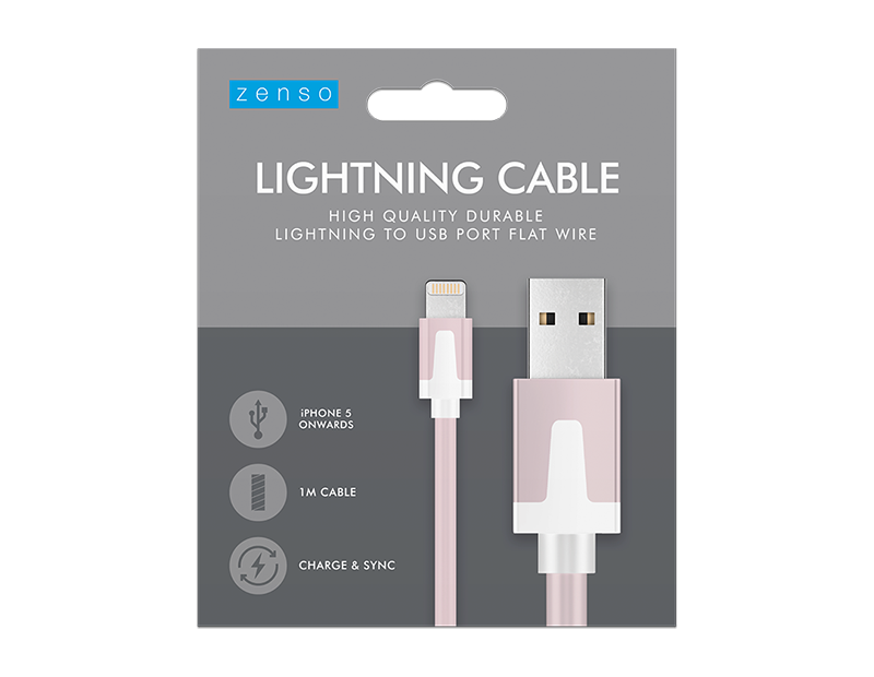 Lightning to USB Flat Cable 1M