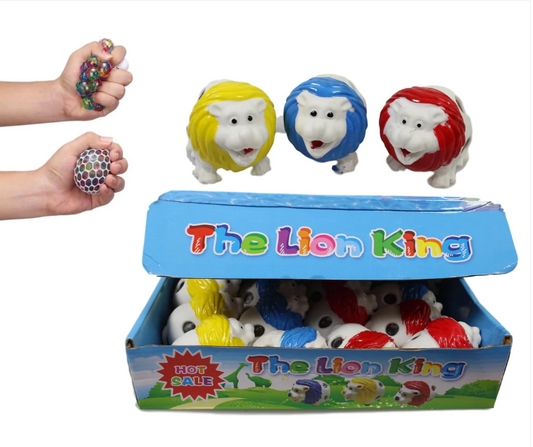 Lion King Kids Stress Relief Squeegee Squishy Soft Toy Lion Mesh Ball 3 Colours