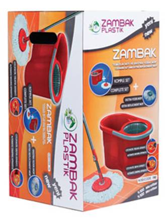 Lodos Spinner Mop Cleaning Set Mixed Colours 12 Litre