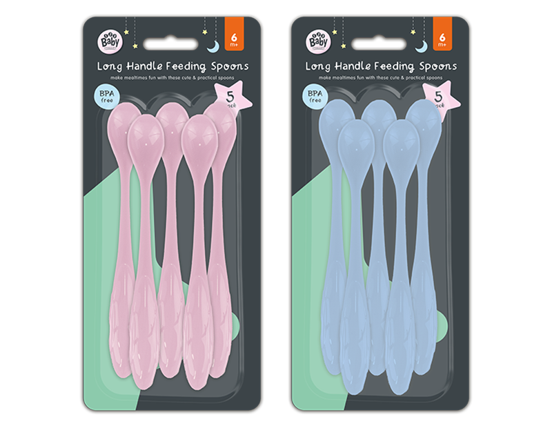 Long Handle Feeding Spoon 5 Pack
