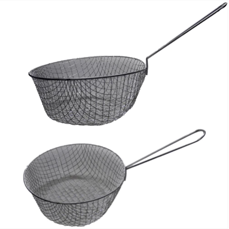 Long Handle Wire Chip Frying Basket 9''