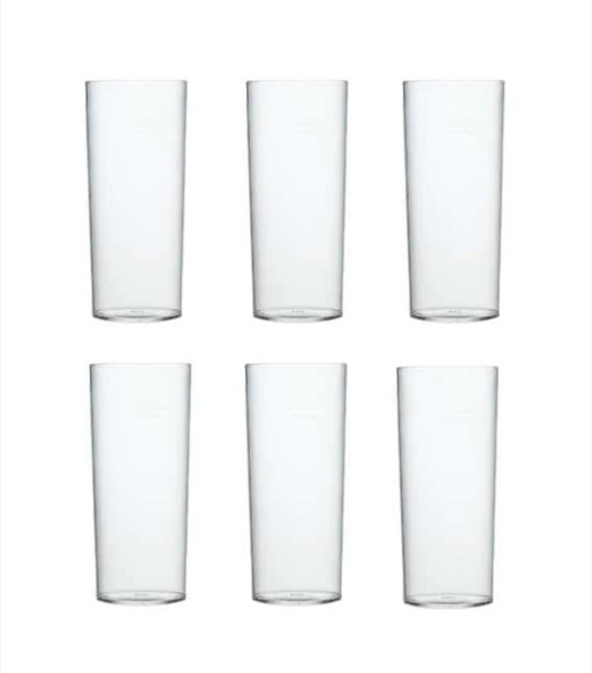 Long Plastic Tumblers Pack of 6