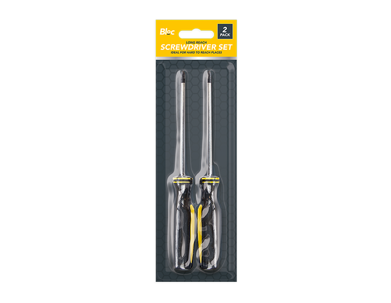 Long Reach Screwdriver Set 2pk