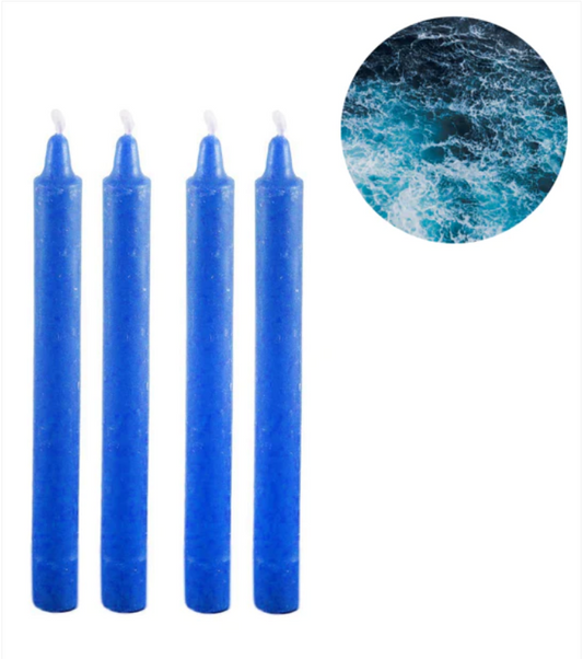 Long Scented Wax Candles Multi Colours 20cm Pack of 4 Assorted Scents