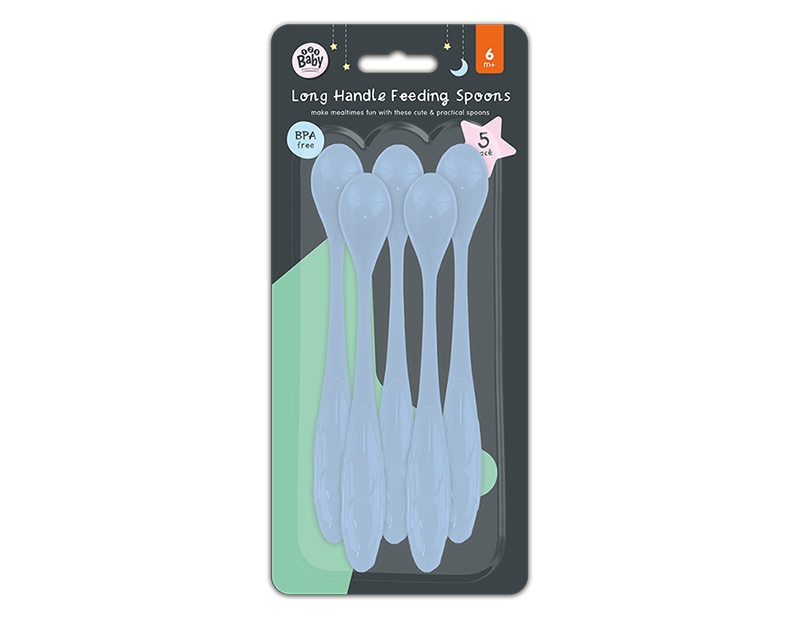 Long Handle Feeding Spoon 5 Pack