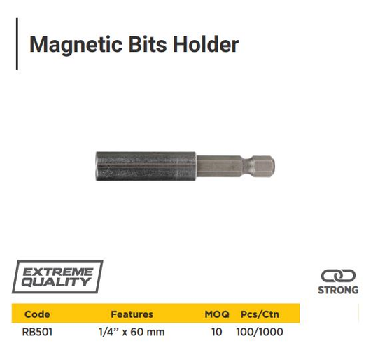 MAGNETIC BITS EXTENSION ADAPTER 1/4"*60MM