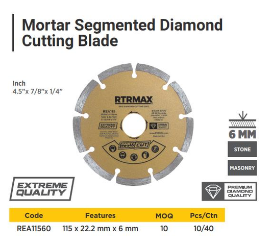 MORTAL SEGMENTED DIAMOND CUTTING BLADE 115*22.2MM*6MM