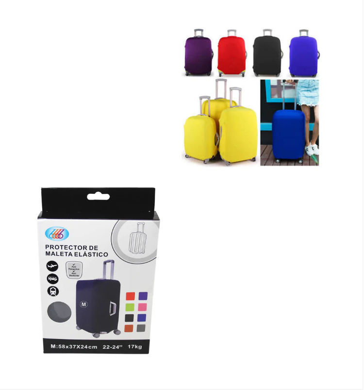 (M)Travel Suitcase Luggage Cover Protector Elastic Stretchy Cover Assorted Colours 58x37x24cm