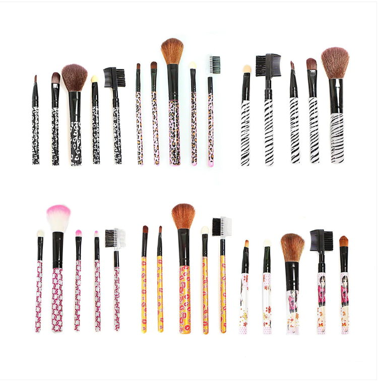 Makeup Cosmetic Brush Set 5 Piece Assorted Colours