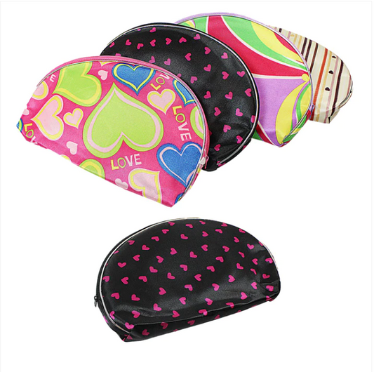 Makeup Toiletry Cosmetics Bag Pouch 5Pc Set Assorted Designs and Colours