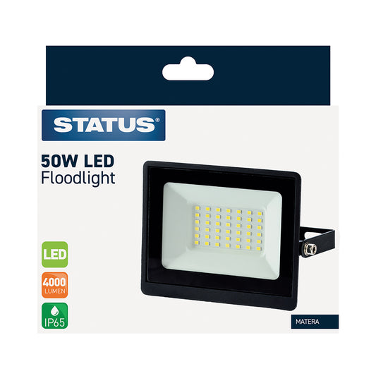 Matera - 50w LED - Black - Flood Light - 1 pk - in Glossy Retail Box