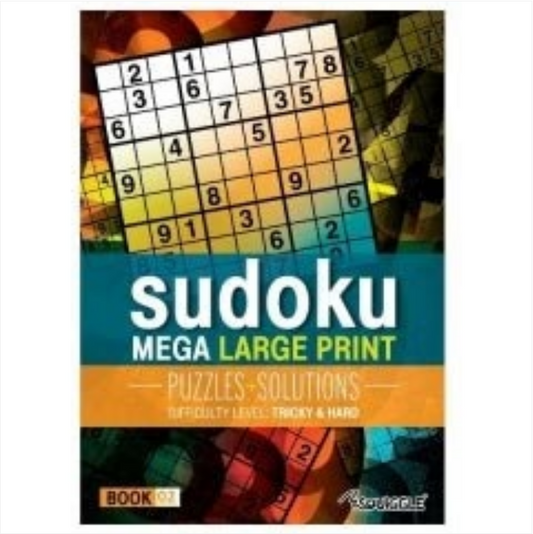 Mega Large Print Modern Sudoku Book 2 Tricky & Hard