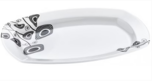 Melamine Oval Service Tray Plate 24 x 36 cm Assorted Designs