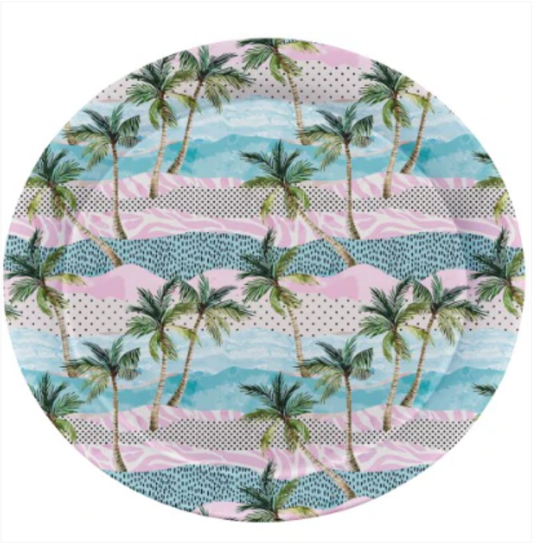 Melamine Round Serving Tray 28 cm Assorted Designs