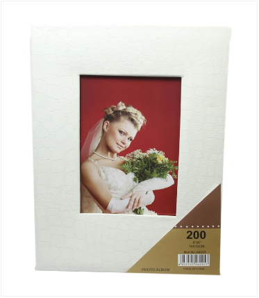 Memorial Wedding Off White 200 Page Photo Album Wedding Album 4 x 6''