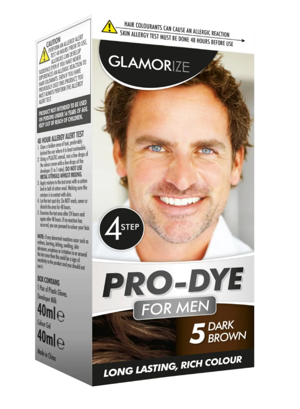 Men's Dark Brown Hair Dye No.5 Long Lasting Rich Colour