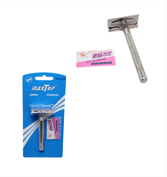 Mens Womens 3 Piece Razor Blade Stainless Steel Barbers Tool 10cm