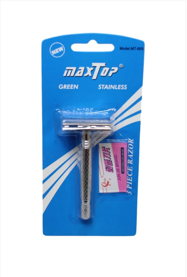 Mens Womens 3 Piece Razor Blade Stainless Steel Barbers Tool 10cm